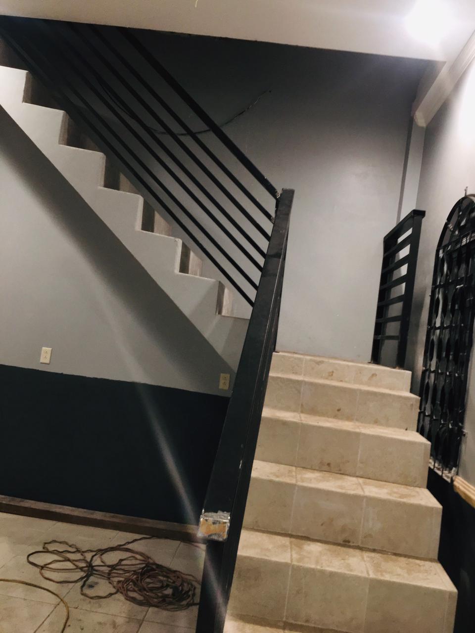 Modern minimalist staircase railing