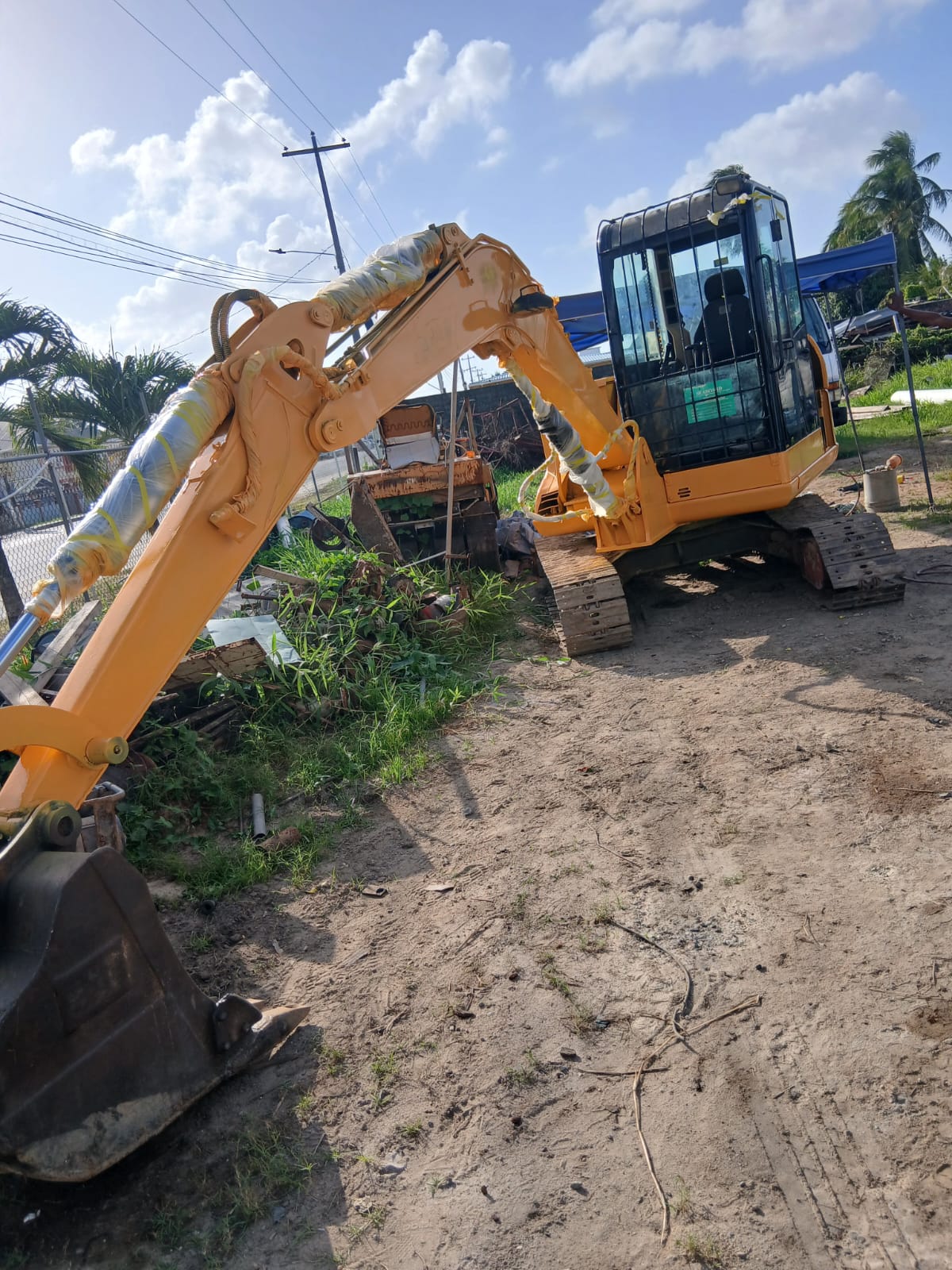 Excavator equipment body work